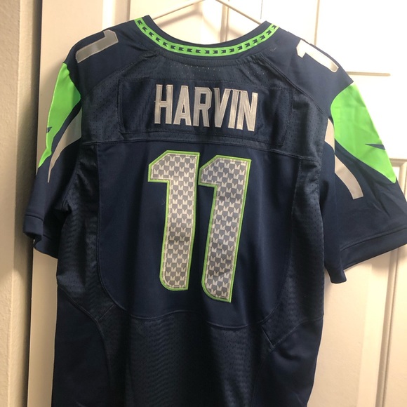 Nike On Field Seattle Seahawks #11 Harvin Men’s Navy Blue Jersey Size 40/Sm - Picture 7 of 10